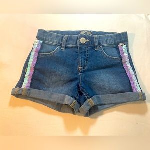 Justice girl denim short size 8